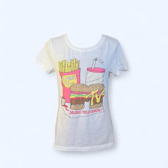Tops - MTV burger and fries graphic tee Size Large